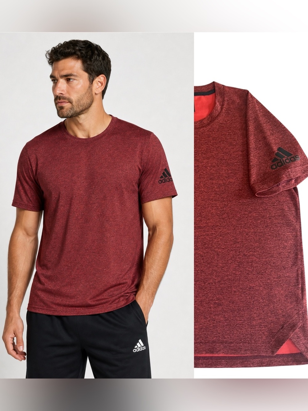 ADIDAS Freelift Sport Ultimate Heather Performance T-Shirt Copper